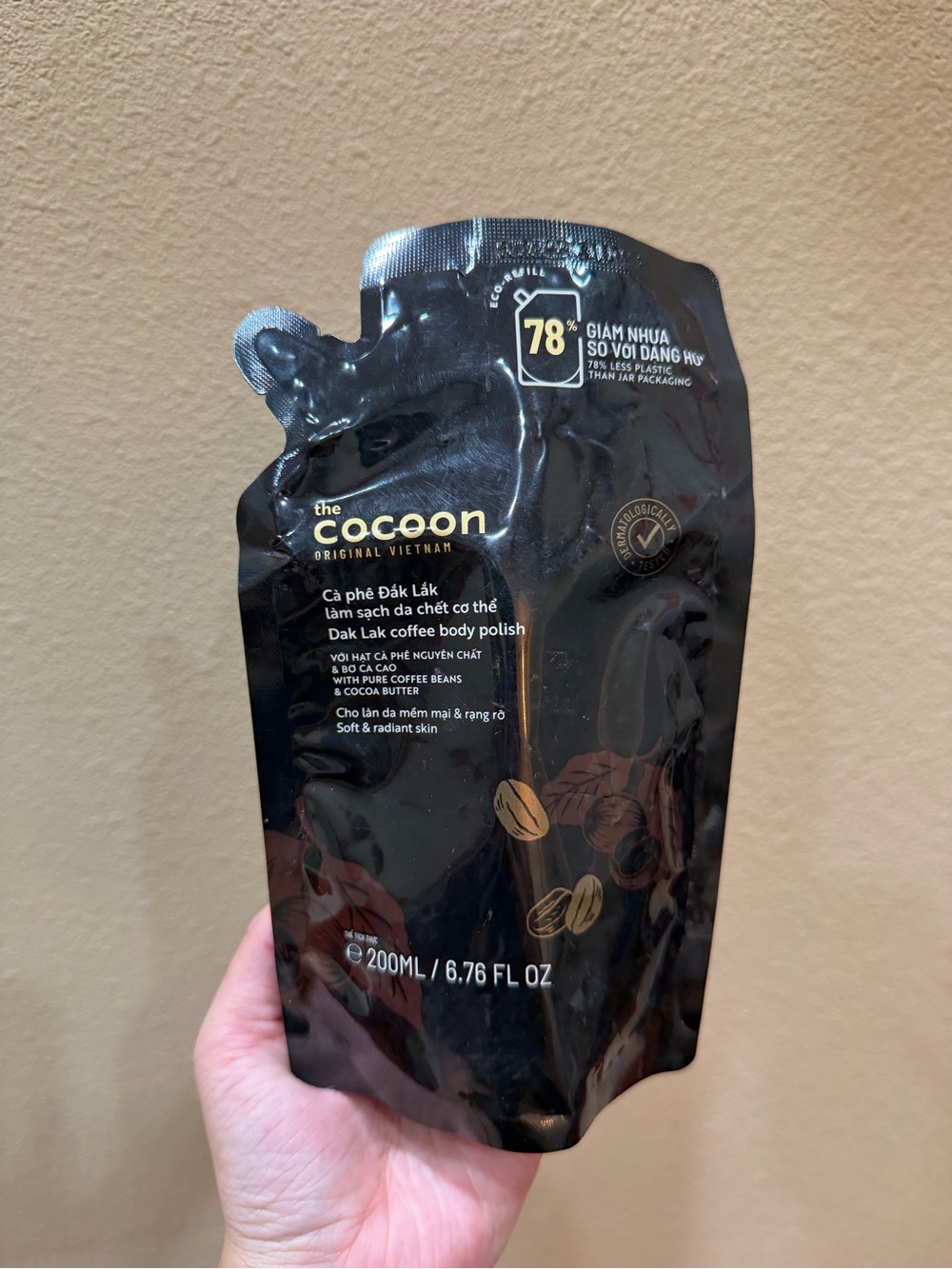 The Cocoon Original Vietnam Dak Lak Coffee Body Scrub,Refillable Pack - 200ml